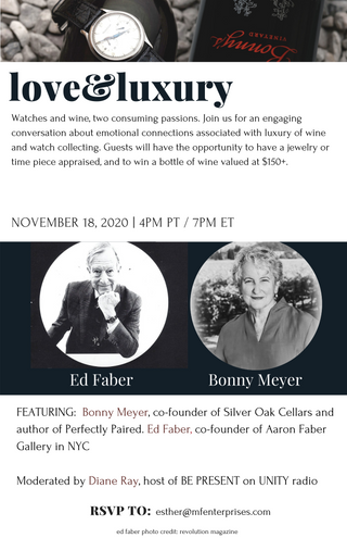 Love + Luxury Zoom event on Nov 18 at 7-8PM ET