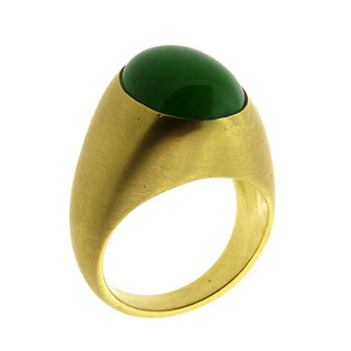 Jadeite and 18K Men's Ring
