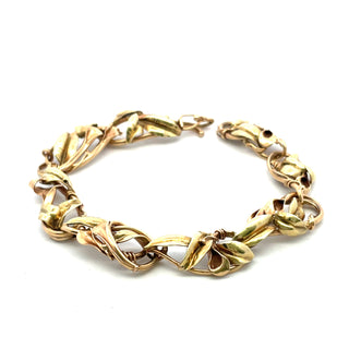 Angela Conty: Tri-Color Floral Link Bracelet