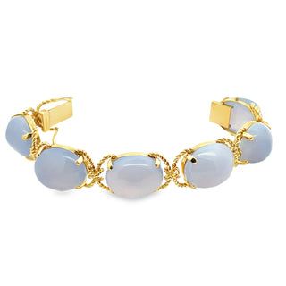 Verdura Blue Chalcedony Pebble Bracelet