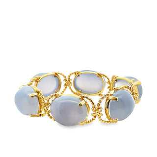 Verdura Blue Chalcedony Pebble Bracelet