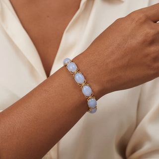 Verdura Blue Chalcedony Pebble Bracelet
