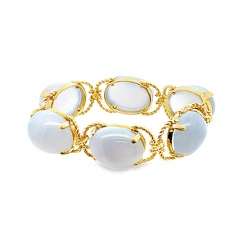 Verdura Blue Chalcedony Pebble Bracelet