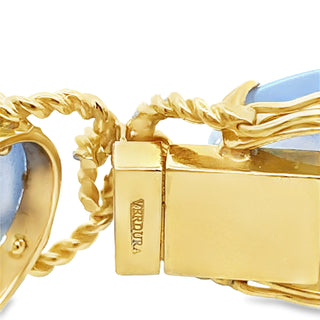 Verdura Blue Chalcedony Pebble Bracelet