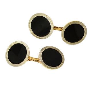 Tiffany & Co Onyx Cufflinks, Circa 1900's
