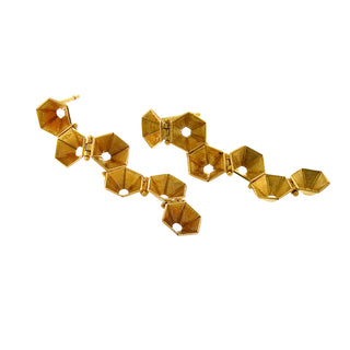 Enric Majoral: 18K Honeycomb Drop Earrings