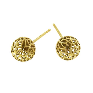 Baiyang Qiu: Marquise Gold Briolette Day/Night Earrings