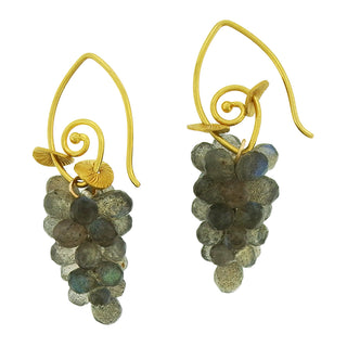 Clare Ullman: Labradorite Cluster Drop Earrings