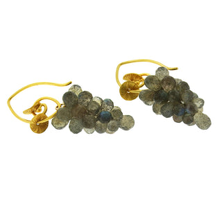 Clare Ullman: Labradorite Cluster Drop Earrings