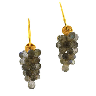 Clare Ullman: Labradorite Cluster Drop Earrings