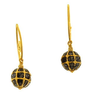 Clare Ullman: Black Diamond Bead Earrings