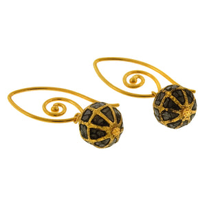 Clare Ullman: Black Diamond Bead Earrings
