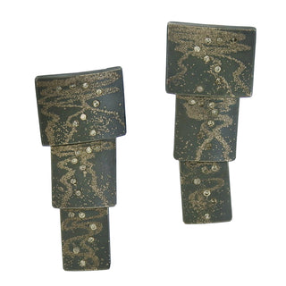 Peter Schmid: Platinum on Silver Diamond Earrings