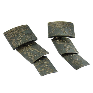 Peter Schmid: Platinum on Silver Diamond Earrings