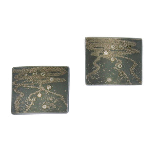 Peter Schmid: Platinum on Silver Diamond Earrings