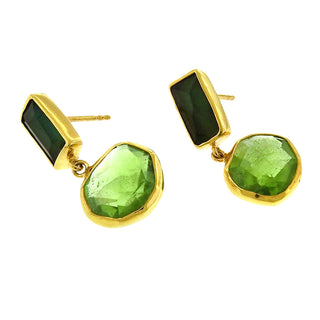 Margoni Studio: Peridot Tourmaline Earrings