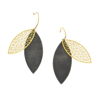Baiyang Qiu: Marquise Shadow Earrings
