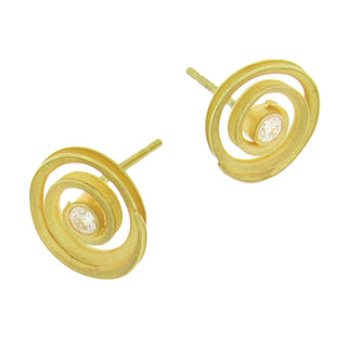 Barbara Heinrich: Diamond Swirl Earrings