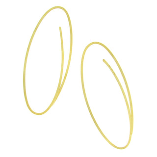 Niessing: 'Linear' Oval 18K Hoop Earrings