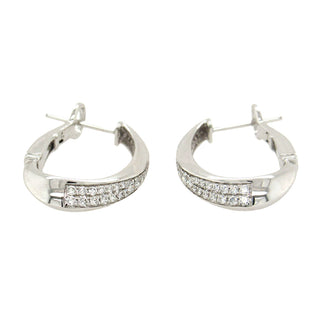 SimonG: Tapered Oval Diamond Hoops