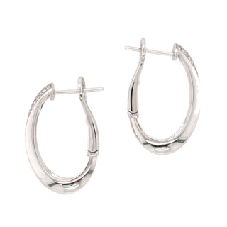 SimonG: Tapered Oval Diamond Hoops
