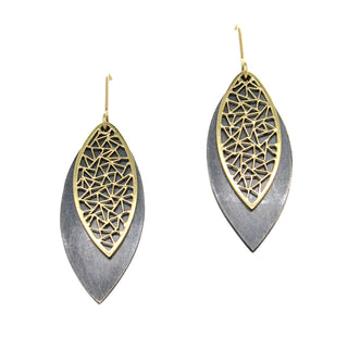 Baiyang Qiu: Marquise Shadow Earrings
