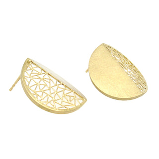 Baiyang Qiu: Lacy Folded Earrings