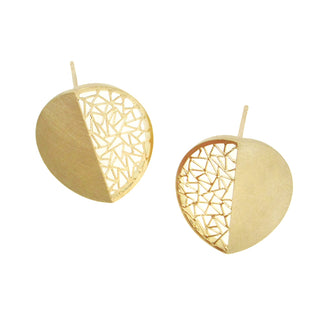 Baiyang Qiu: Lacy Folded Earrings