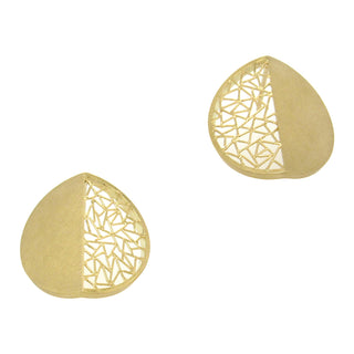 Baiyang Qiu: Lacy Folded Earrings