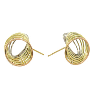 Momoko Kumai: Tricolor Cascading Circle Earrings