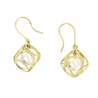 Momoko Kumai: Akoya Pearl Cage Drop Earring