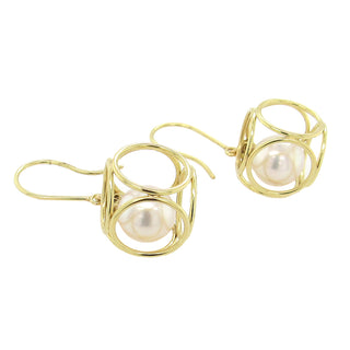 Momoko Kumai: Akoya Pearl Cage Drop Earring