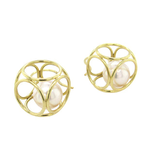Momoko Kumai: Akoya Pearl Cage Drop Earring