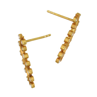 Diamond Leaf Earrings