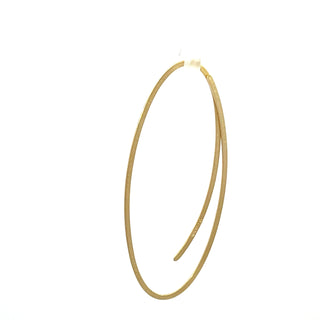 Niessing: 'Linear' Oval 18K Hoop Earrings