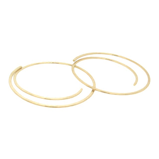 Niessing: Linear Round18K Hoop Earrings