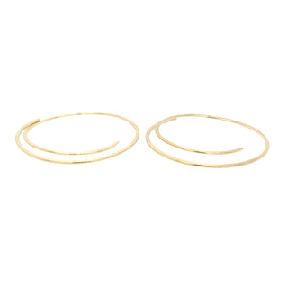 Niessing: Linear Round18K Hoop Earrings