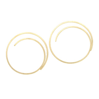 Niessing: Linear Round18K Hoop Earrings