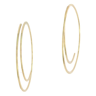 Niessing: Linear Round18K Hoop Earrings