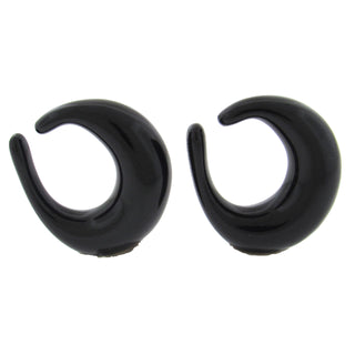 Les Boucles de Baccarat Black Crystal Ear Cuffs