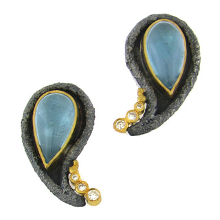 Michael Jensen: Aquamarine Diamond Earrings