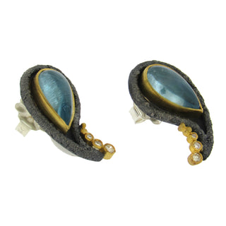 Michael Jensen: Aquamarine Diamond Earrings