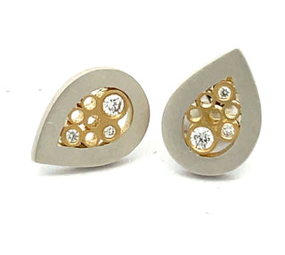 Belle Brooke: Diamond Teardrop Earring Studs
