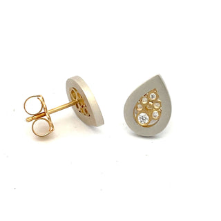 Belle Brooke: Diamond Teardrop Earring Studs