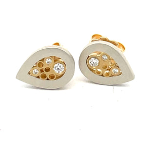 Belle Brooke: Diamond Teardrop Earring Studs