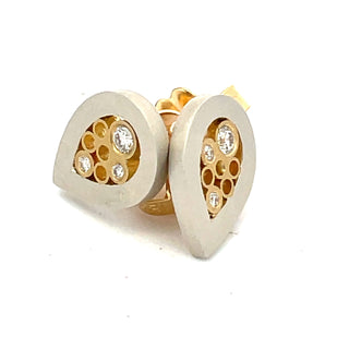 Belle Brooke: Diamond Teardrop Earring Studs