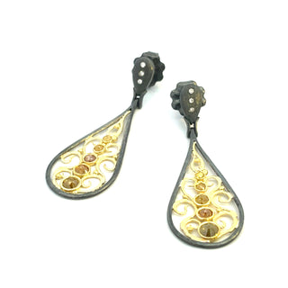 Alishan: Natural Rose-Cut Diamond Drop Earrings