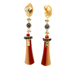 Michael Boyd: Jasper, Diamond & Jadeite Earrings