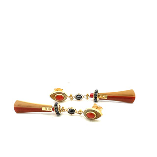 Michael Boyd: Jasper, Diamond & Jadeite Earrings