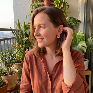 Seaman Schepps Citrine Shell Earrings